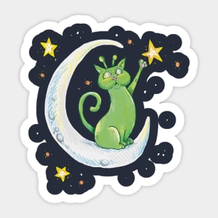 Alien Cat Sticker